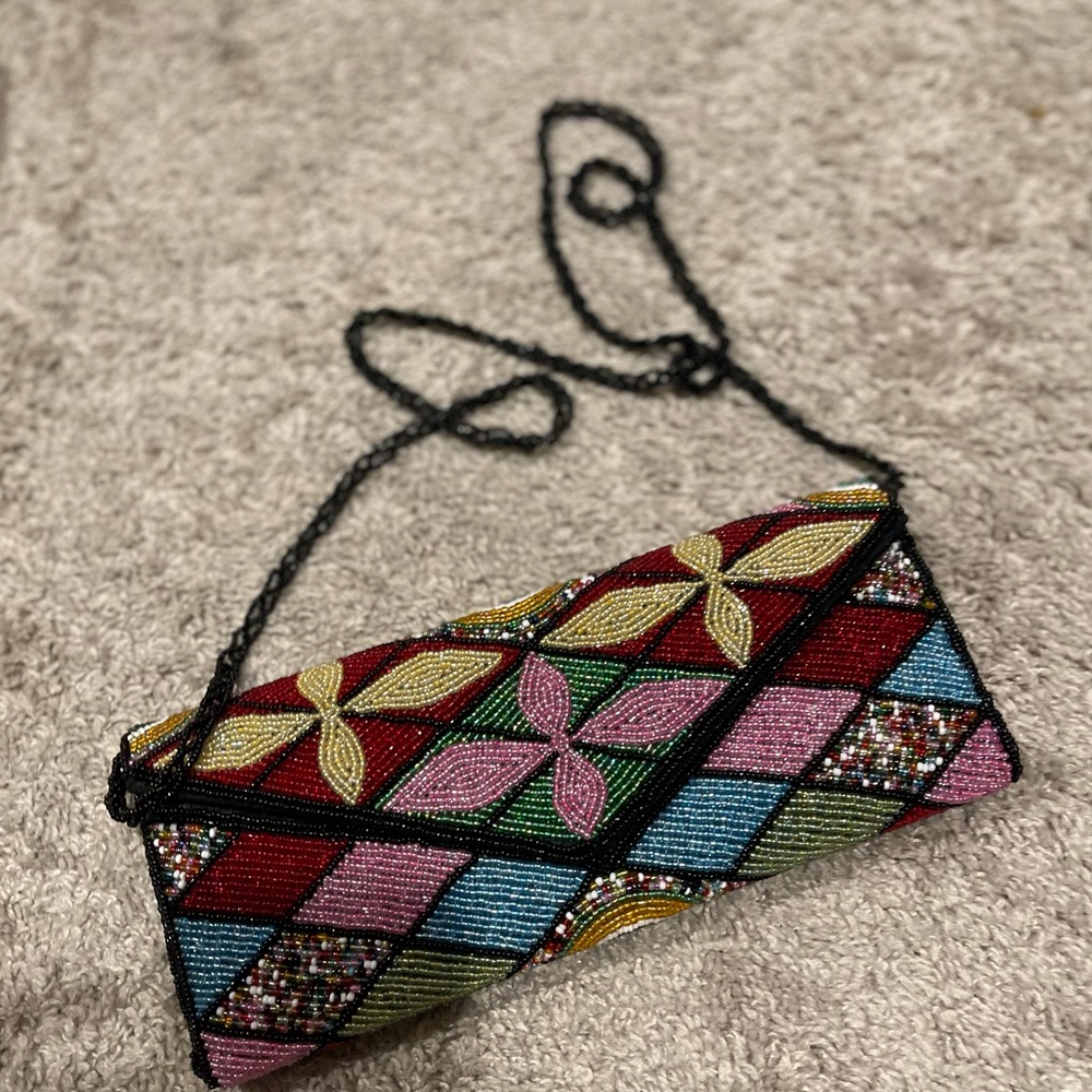 Made in Vietnam Beaded (Handmade) Clutch Almost 18 years old antique !